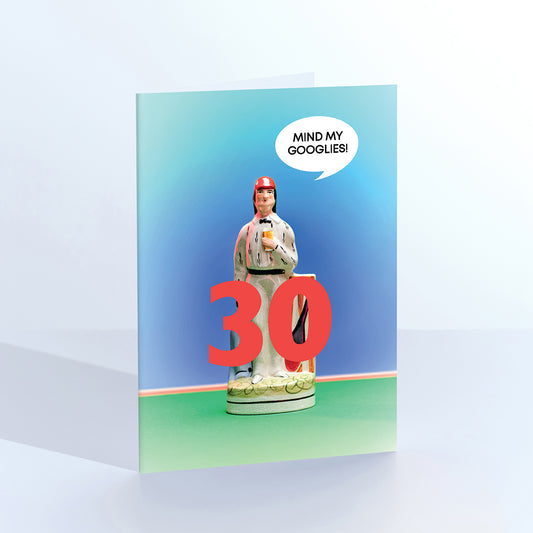 30 Mind my Googlies cricketer birthday card