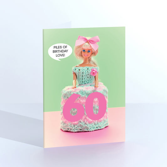 60th Birthday Toilet Doll Greetings Card