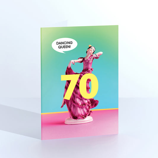 70 Dancing Queen Birthday Card