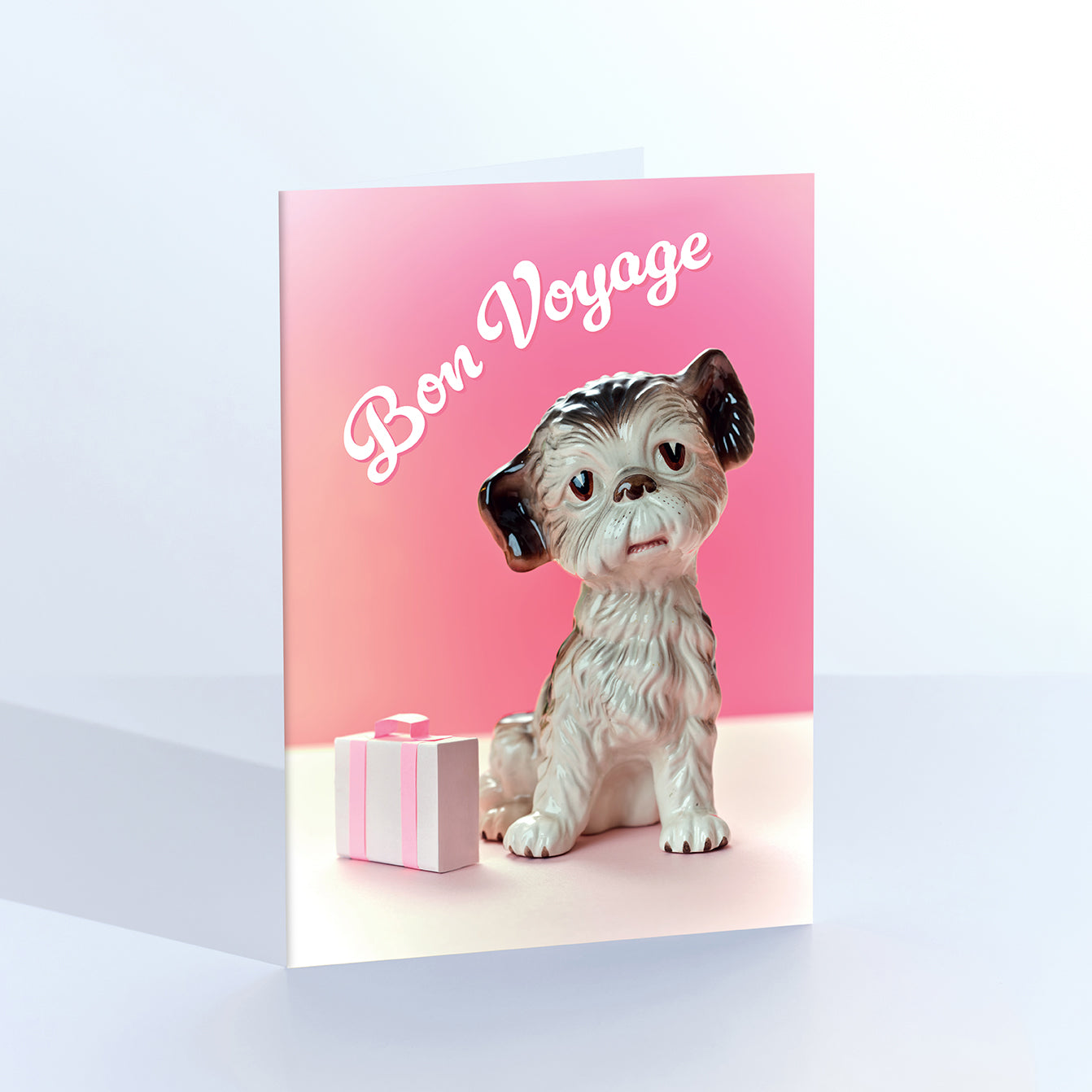Bon Voyage Dog Greetings Card