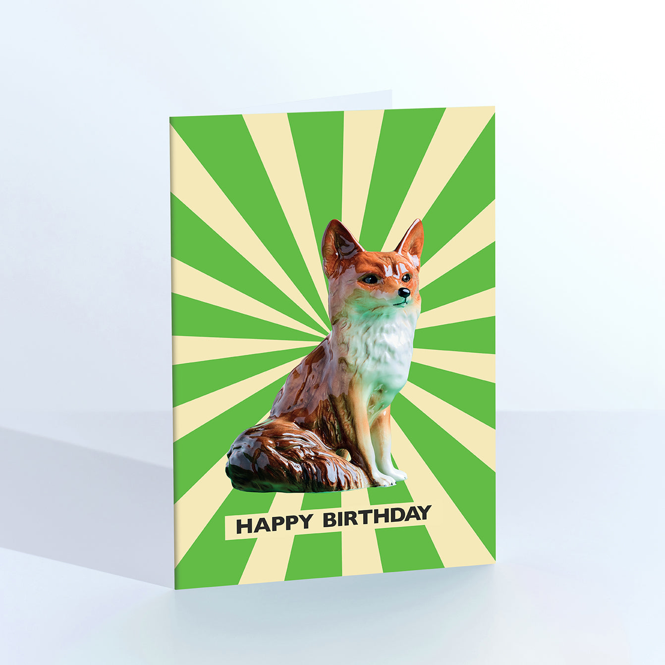 Circus Fox greetings card