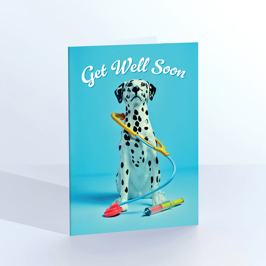 Get Well soon Dr Dog Greetings Card