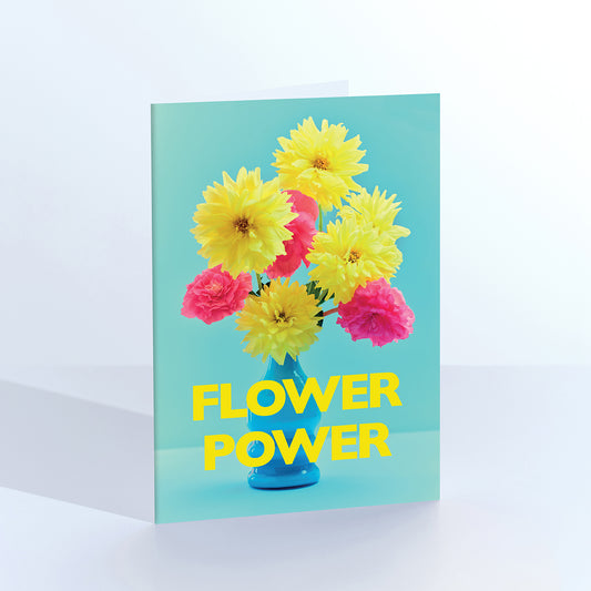 Flower Power greetings card
