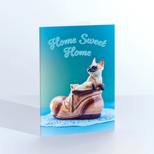 Home Sweet Home Cat Greetings Card
