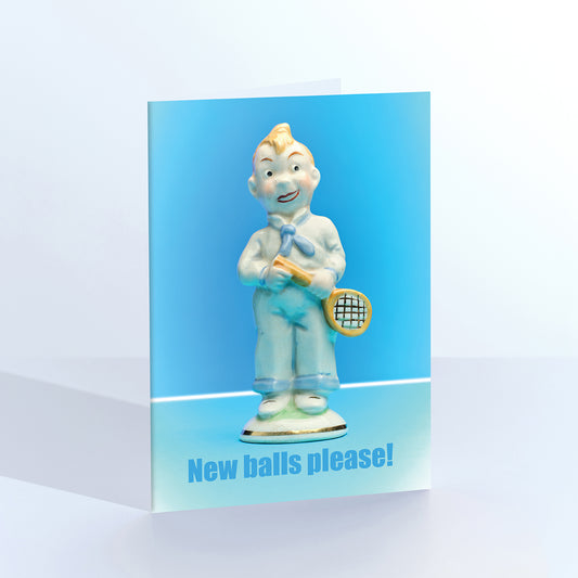 New Balls Please Tennis Greetings Card