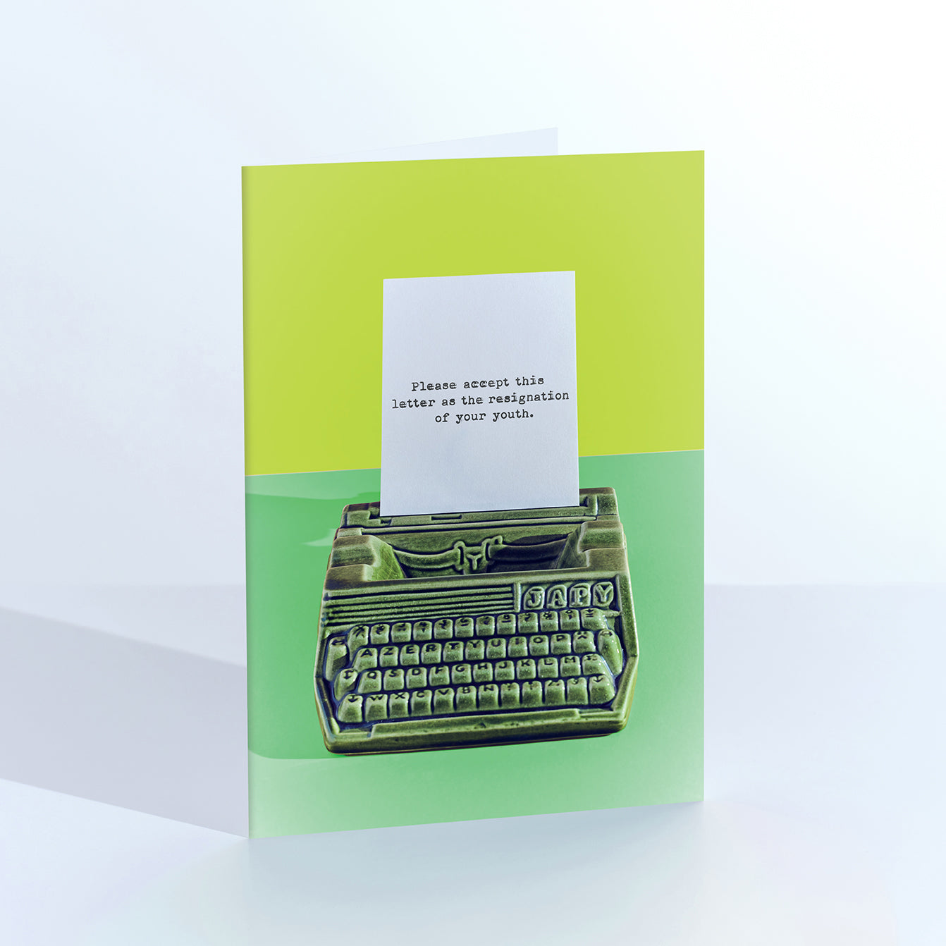 TypeHype Resignation of Youth Greetings Card