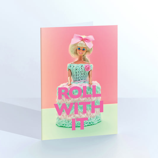 Roll with it Toilet Doll Greetings Card
