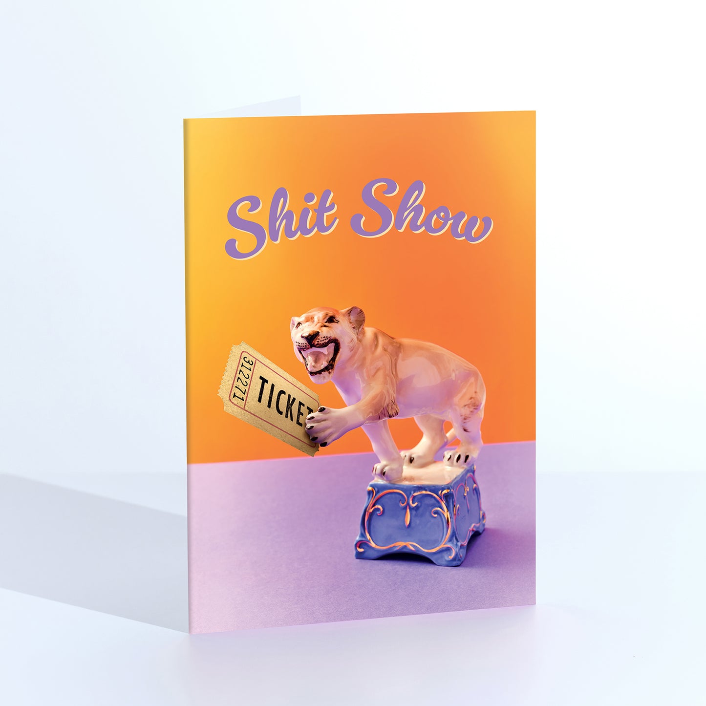 Shit Show Circus Lioness Greetings Card