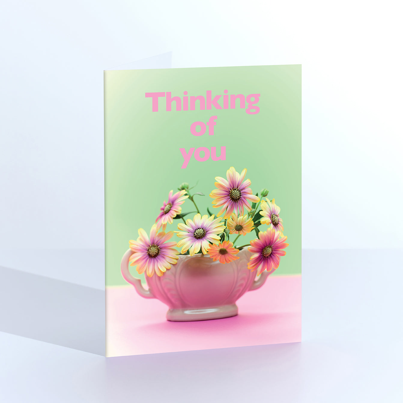 Thinking Of You flowers greetings card