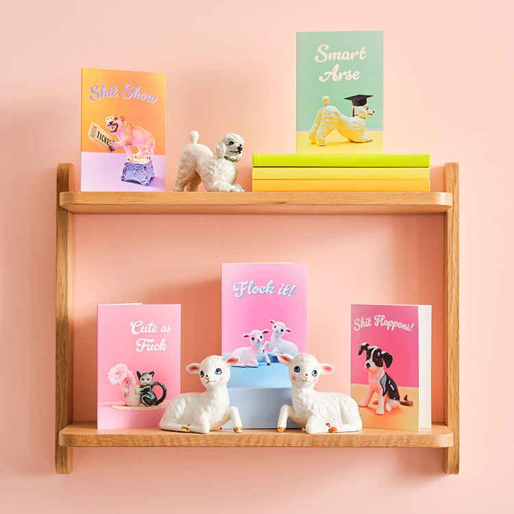 Cute as F**k Kitty greetings card