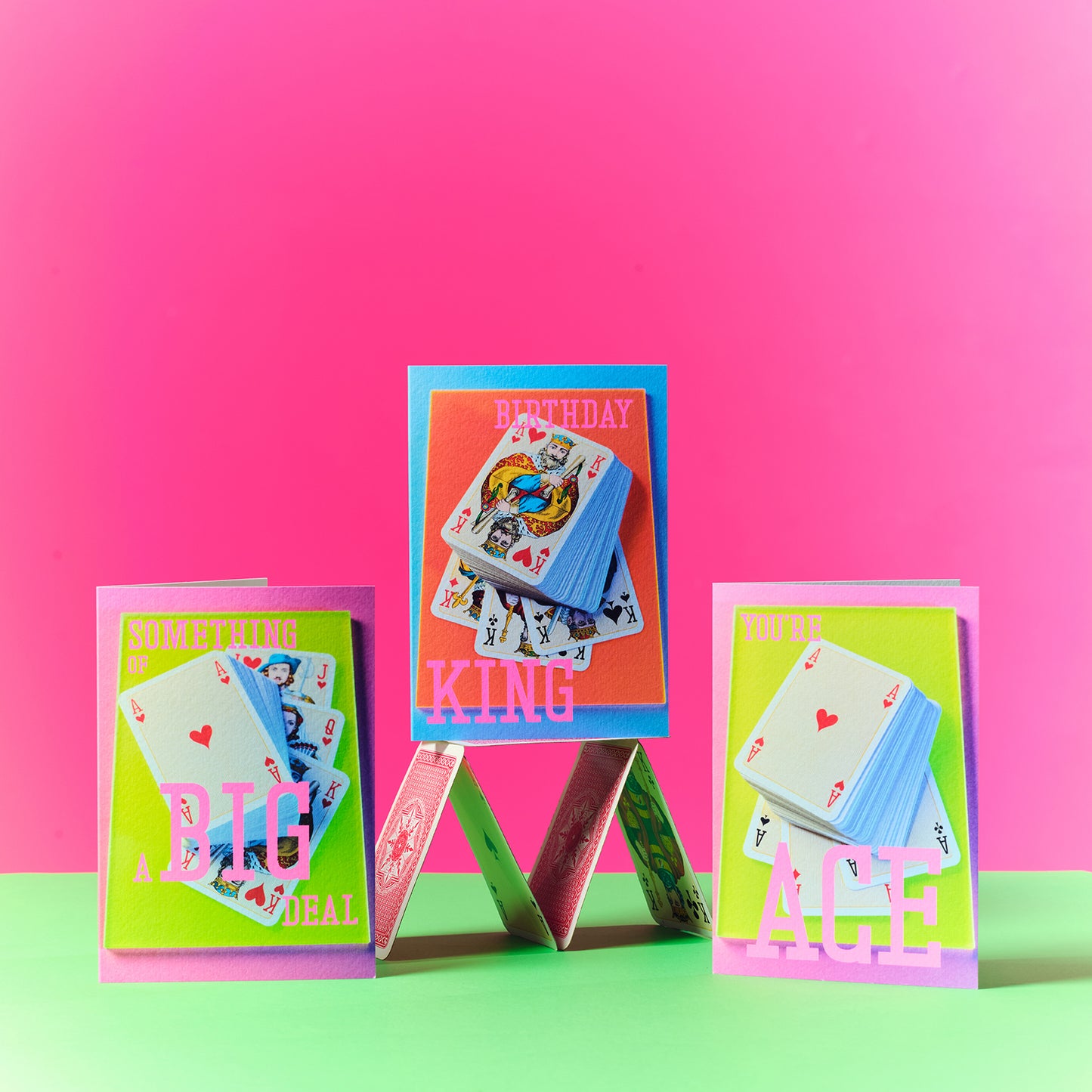 Birthday King Playing Cards Greetings Card