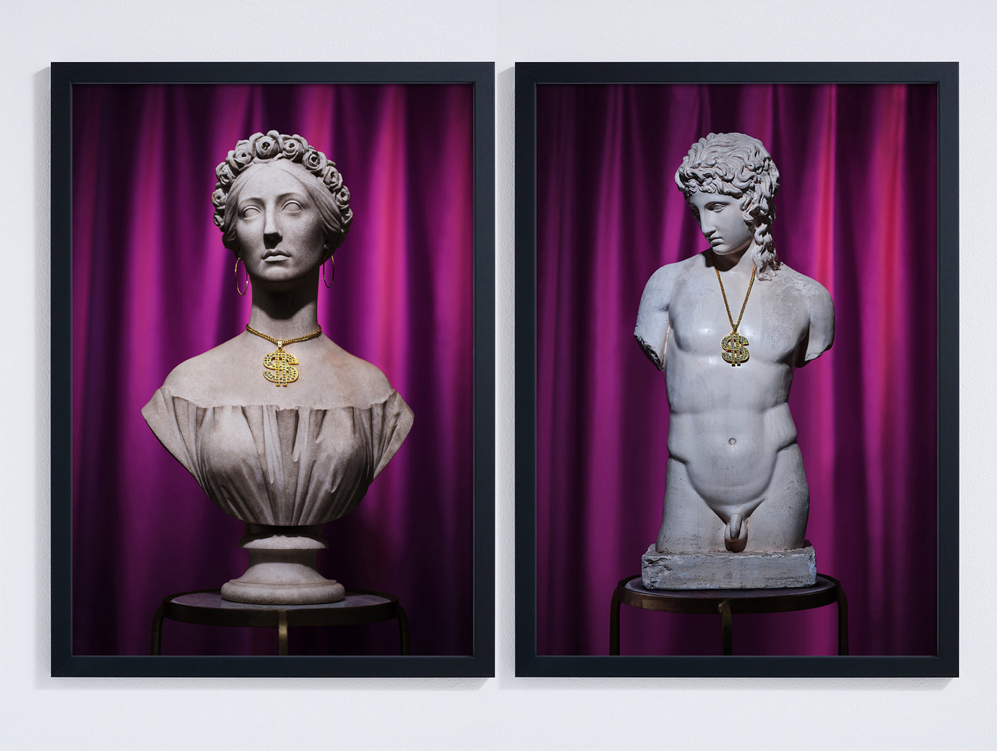 "Million dollar Mr and Mrs" pair of giclée photo prints