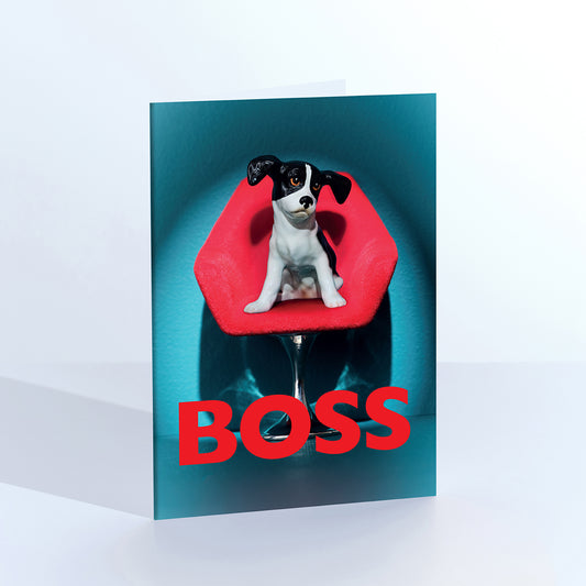 Boss Dog Greetings Card