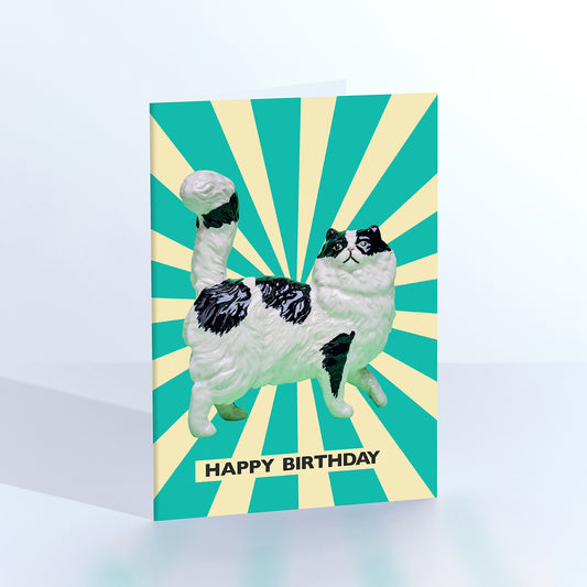 Circus Persian cat greetings card