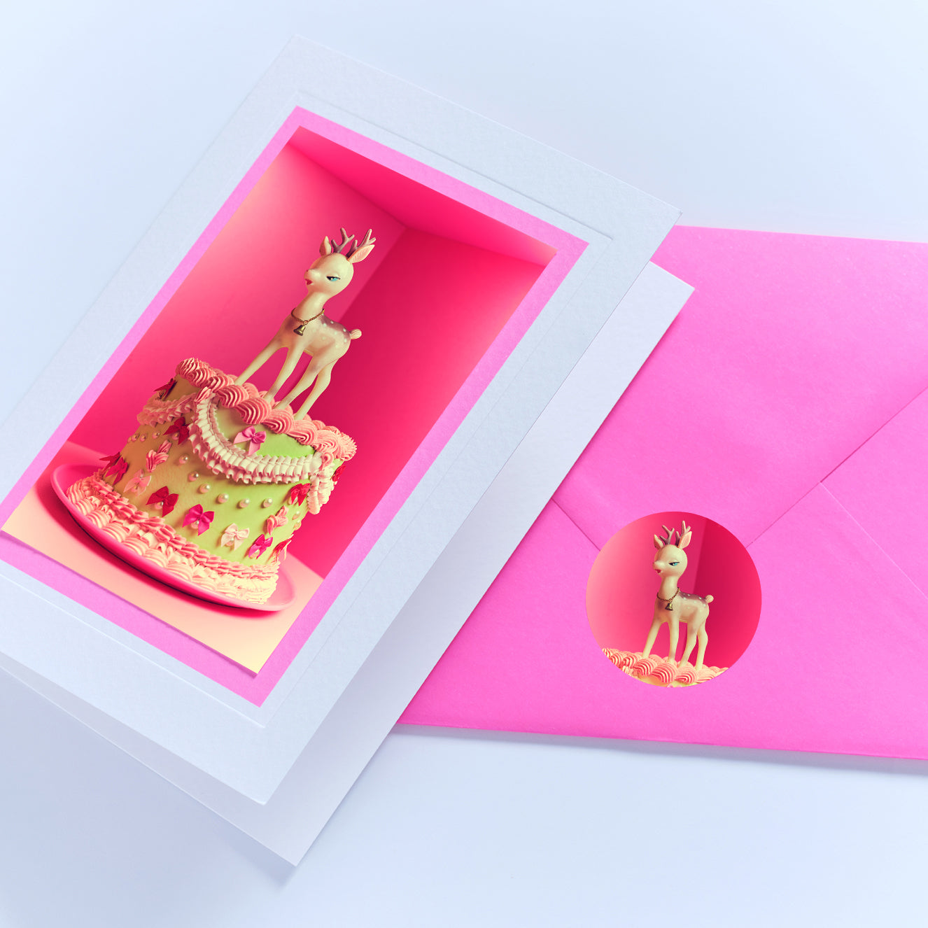 Christmas Cake Hand Finished Greetings Card