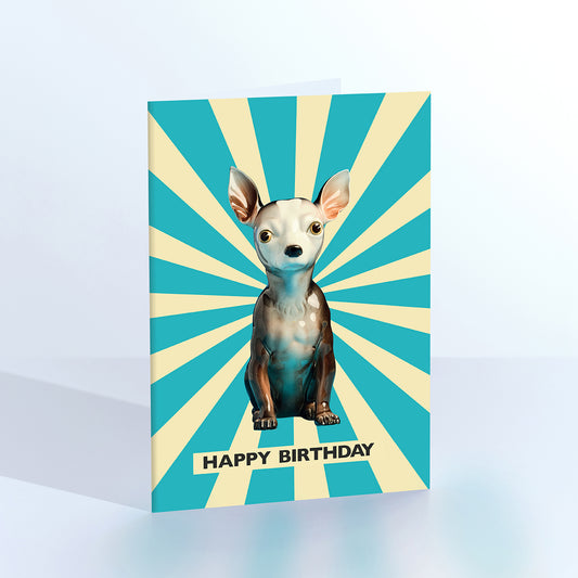 Circus Chihuahua greetings card