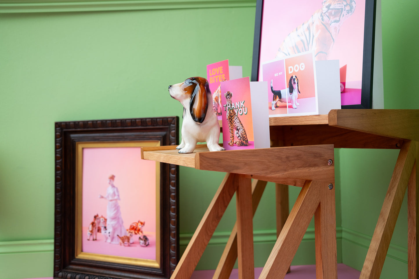 The Cat Lady in bespoke antique frame