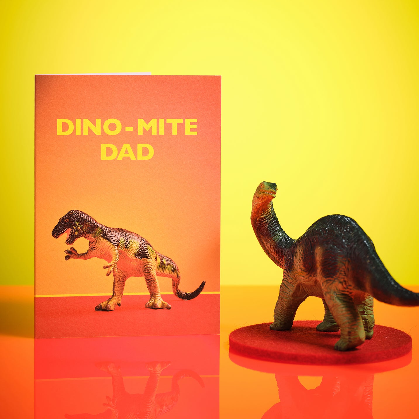 Dino-Mite Dad Dinosaur Greetings Card