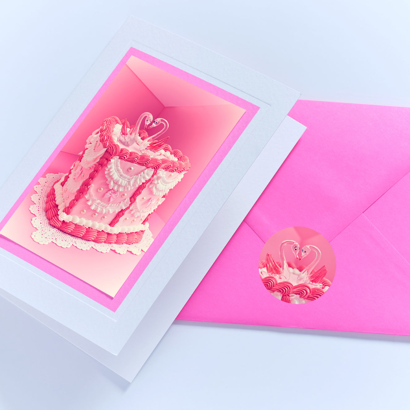 Forever Swans Hand Finished Greetings Card