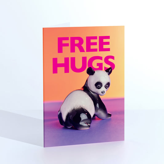 Free Hugs Cuddly Panda Greetings Card