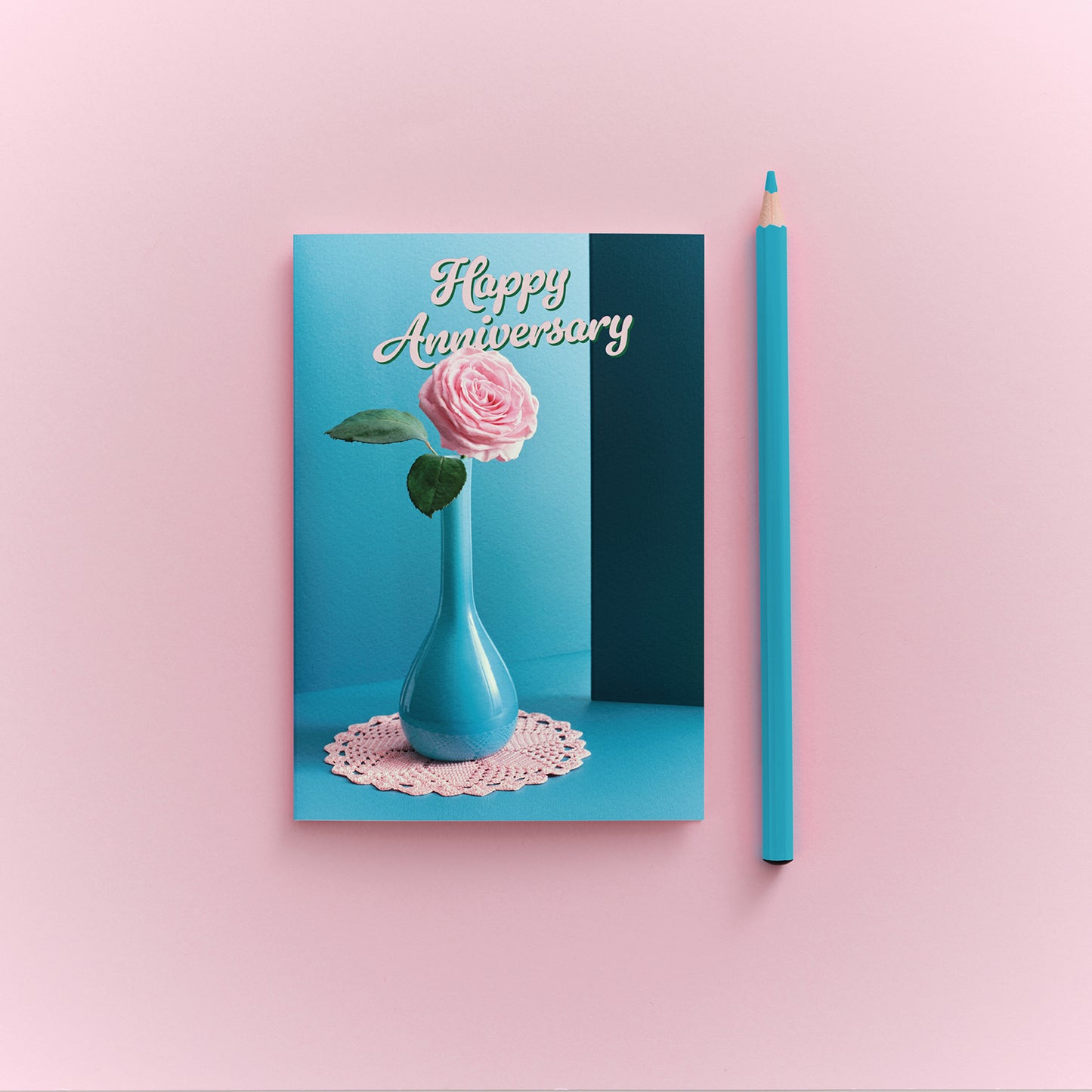 Anniversary Rose greetings card