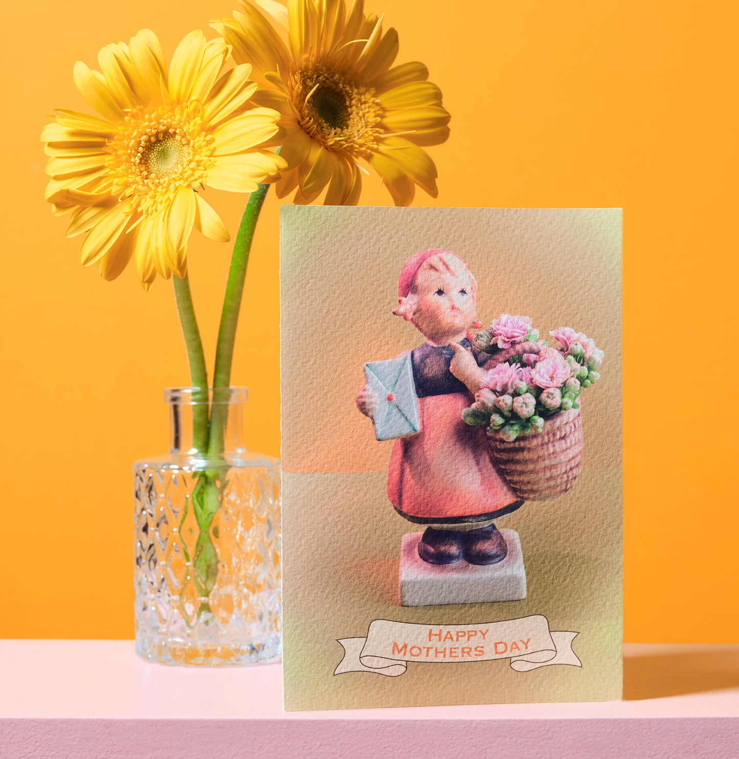 Happy Mothers Day Flower Girl Greetings Card