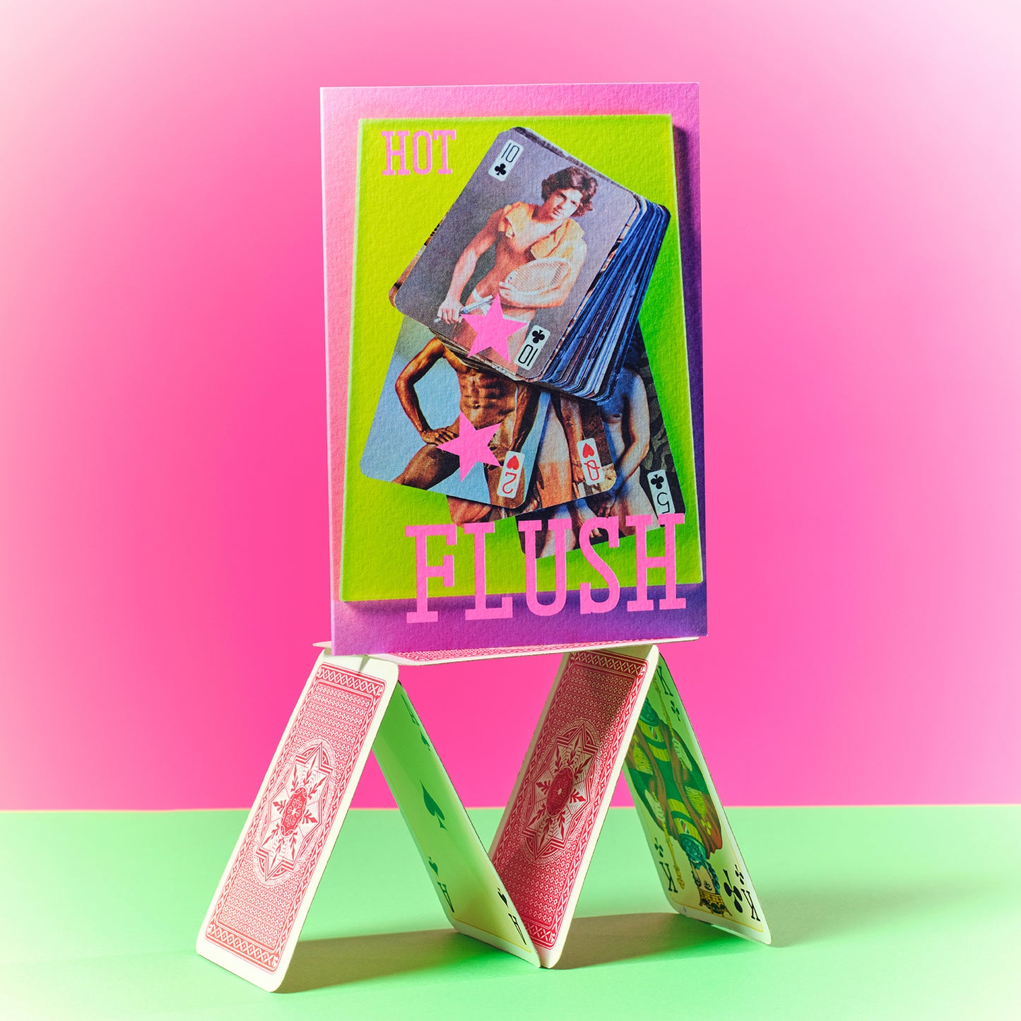 Hot Flush Saucy Playing Cards Greetings Card