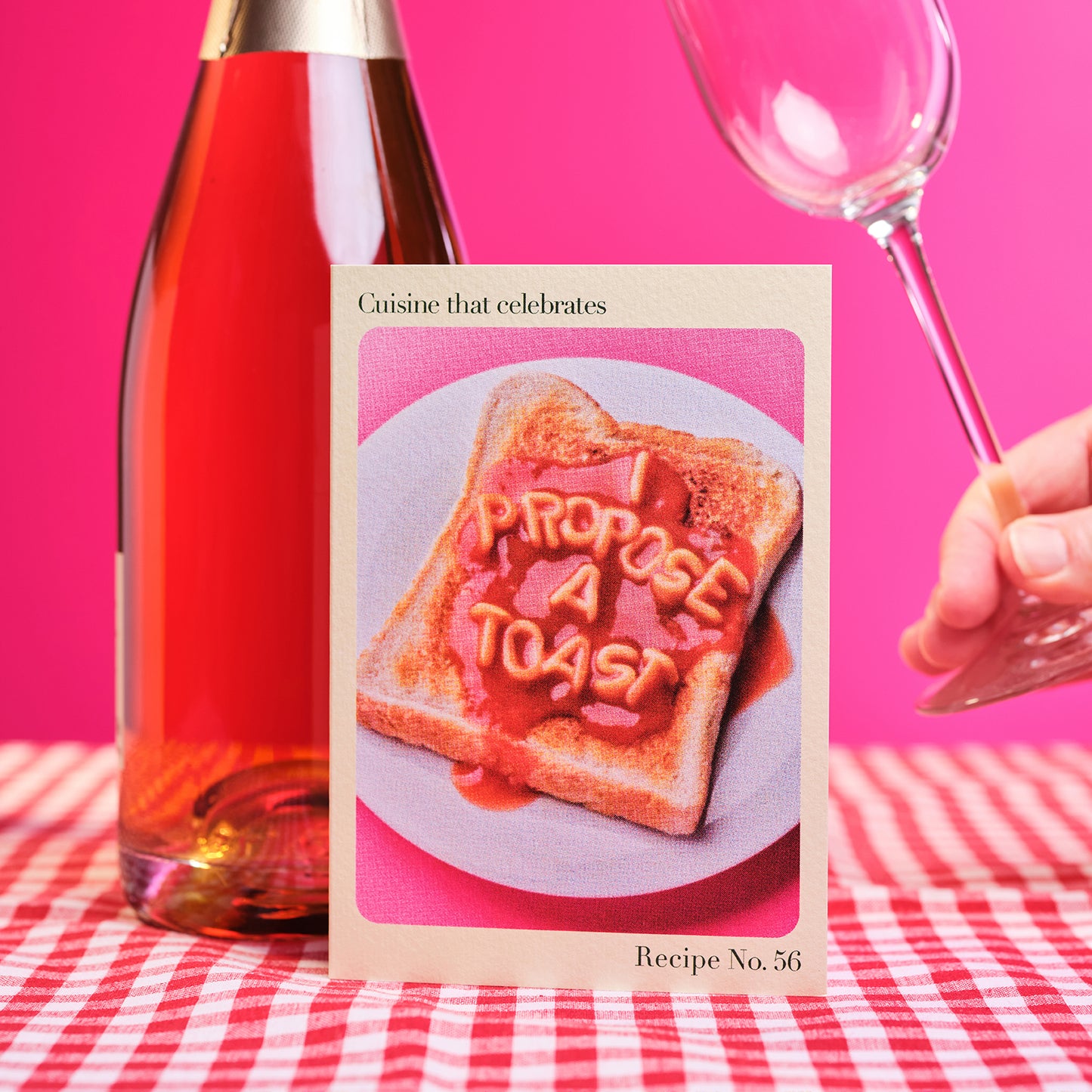 I Propose A Toast Spaghetti Greetings Card