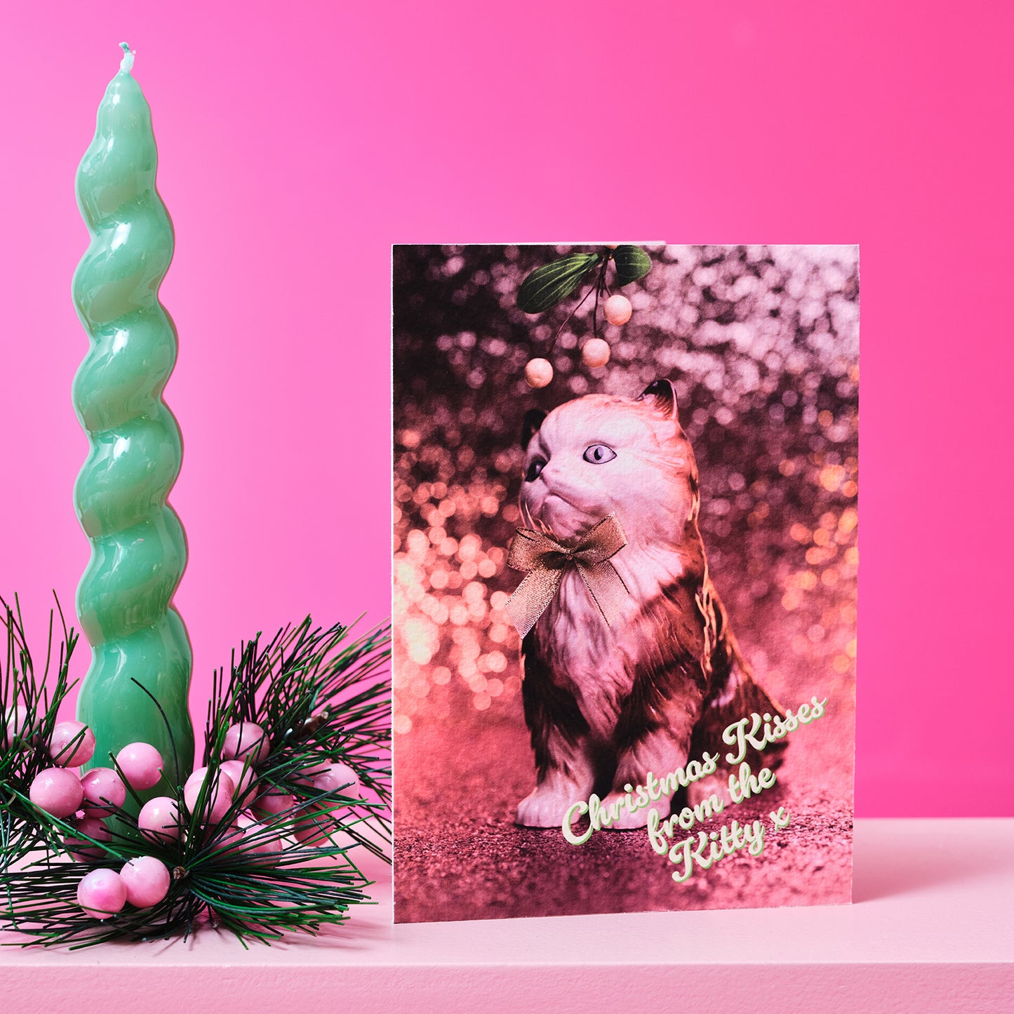 Christmas Kisses From The Kitty Card