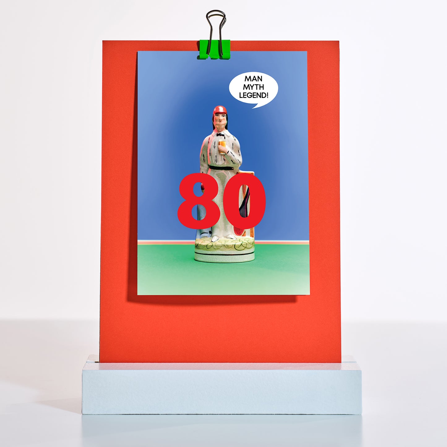 80 Man, Myth, Legend Cricketer Birthday card