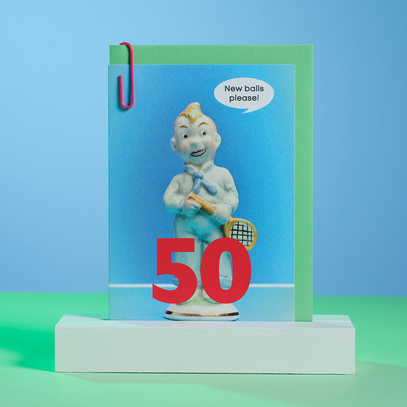 50th Birthday New Balls Please Tennis Player Card