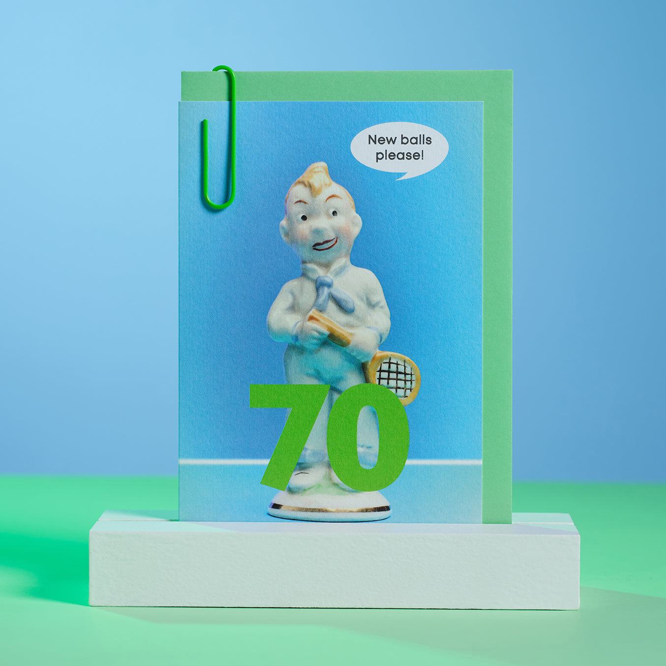 70th Birthday New Balls Please Tennis Player Card