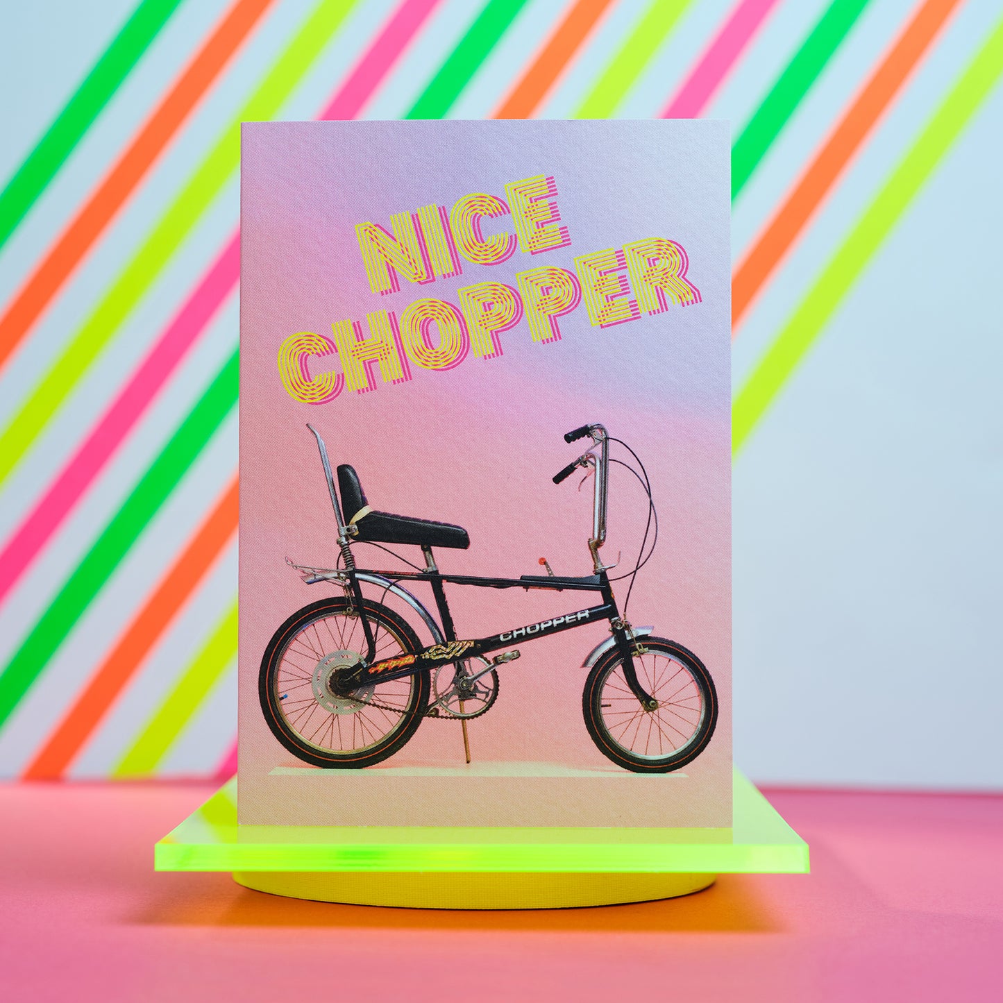 Nice Chopper Retro Bike Greetings Card