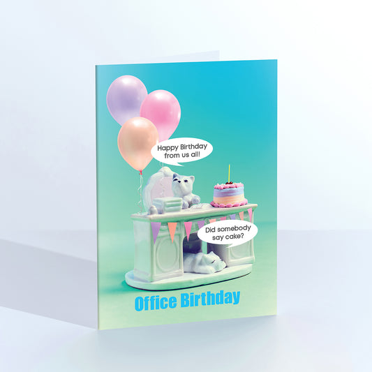 Office Birthday Greetings Card