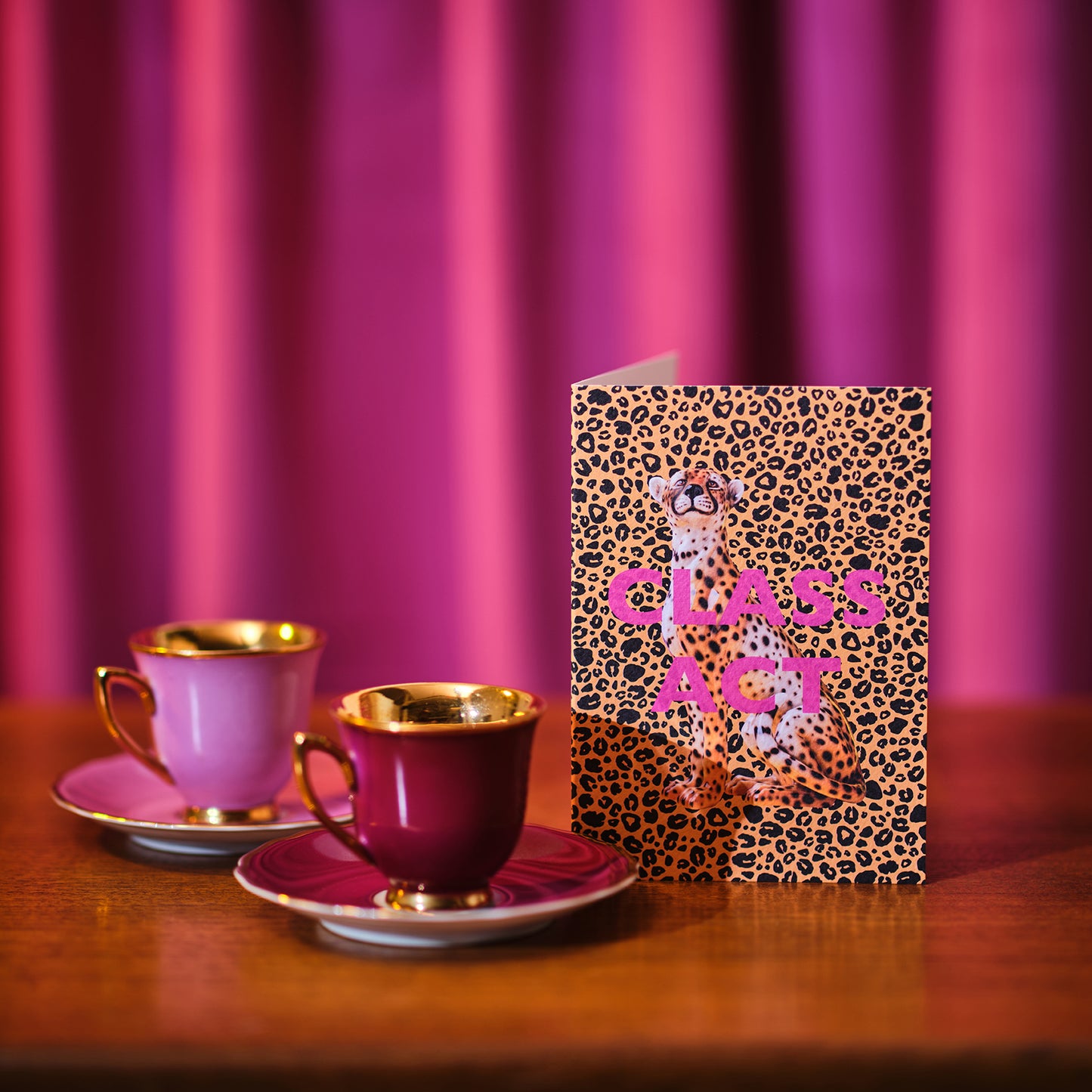 Class Act Cheetah Greetings Card