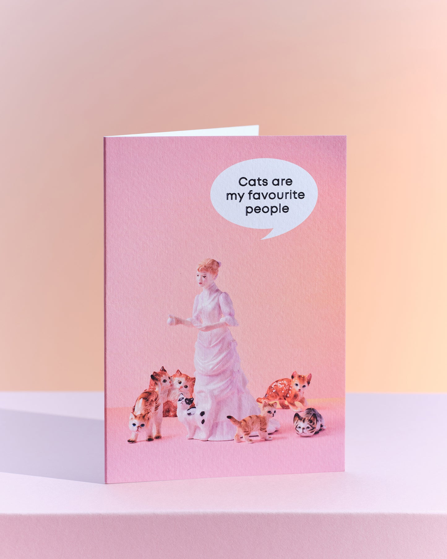 Cats are my Favourite Lady with Kitties Greetings Card