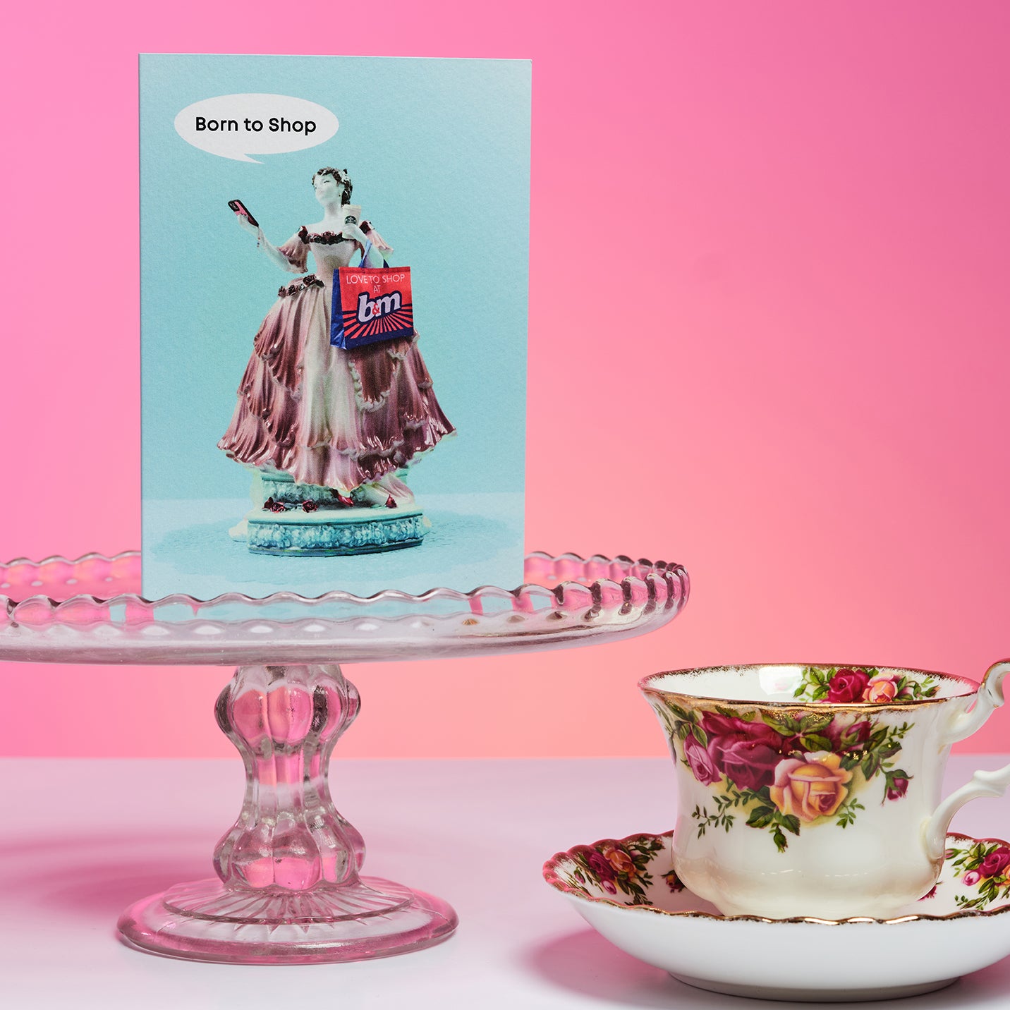 Shelf Talk Born to Shop Greetings Card