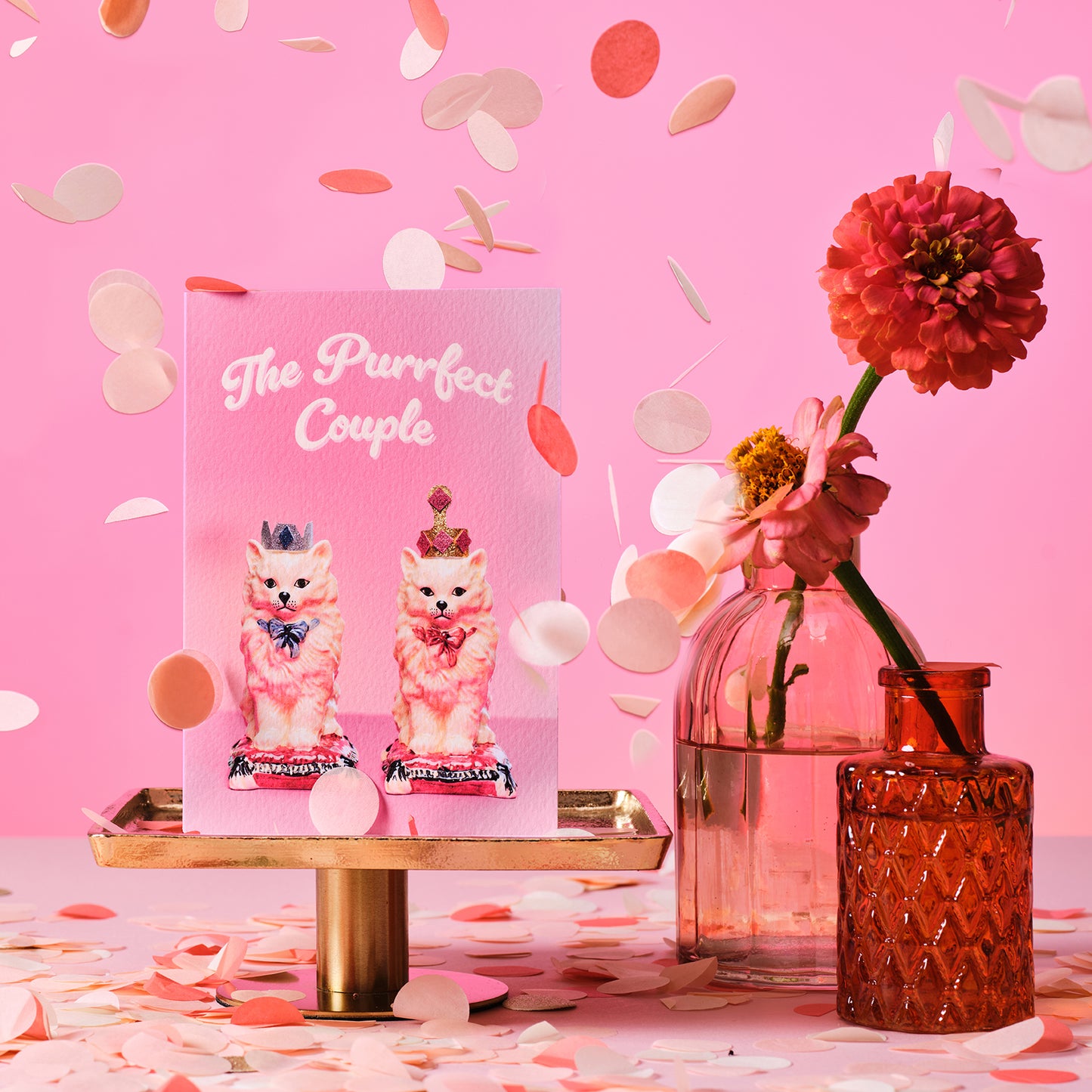 The Purrfect couple love celebrations greetings card
