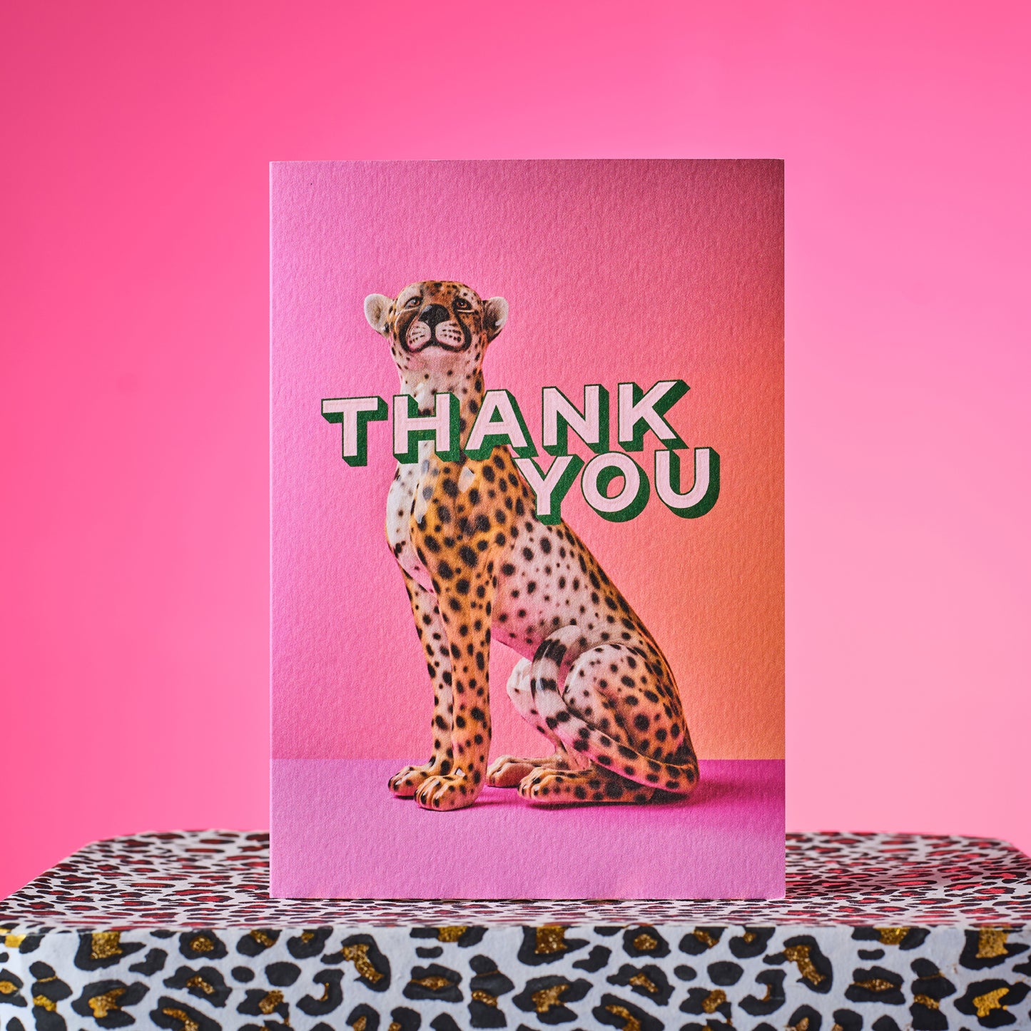 Thank You Cheetah Greetings Card