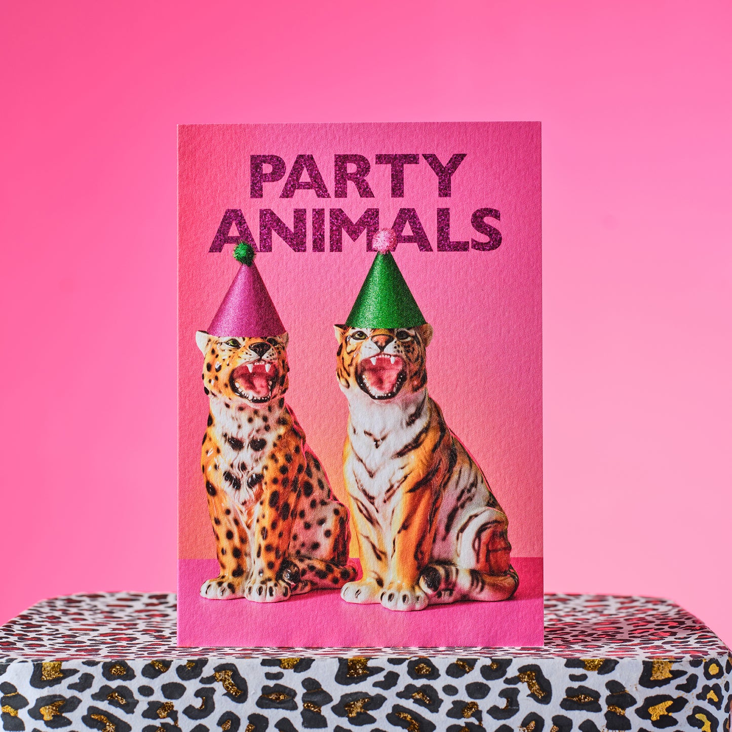 Party Animals Big Cats Greetings Card