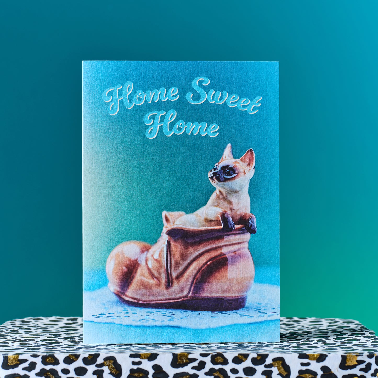Home Sweet Home Cat Greetings Card