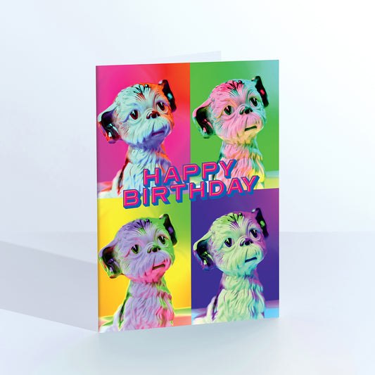 Pop Dog Birthday Greetings Card