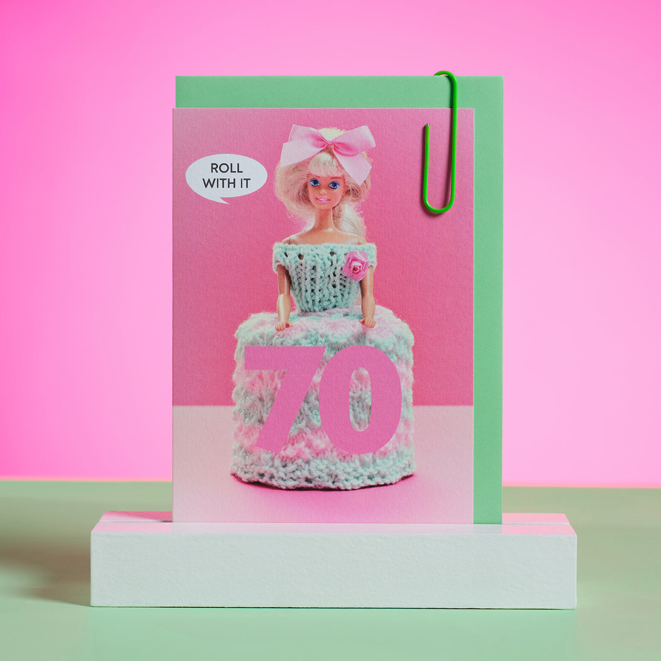 70th Birthday Toilet Doll Greetings Card