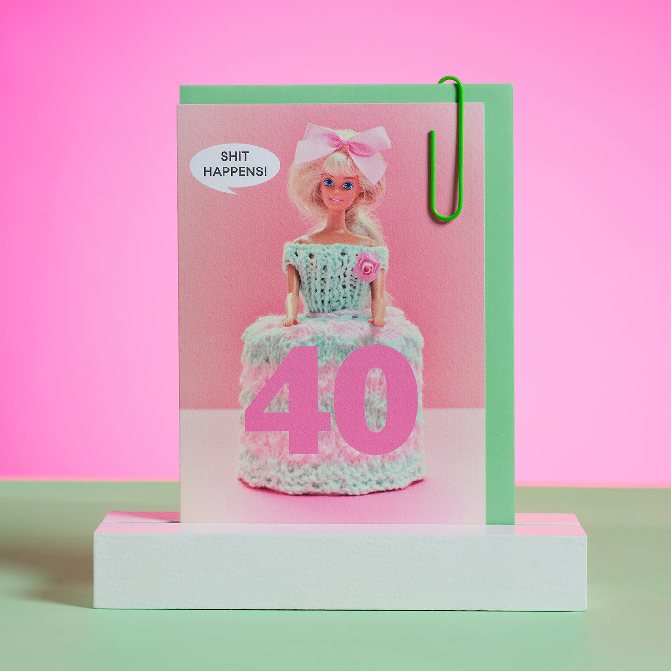 40th Birthday Toilet Doll Greetings Card