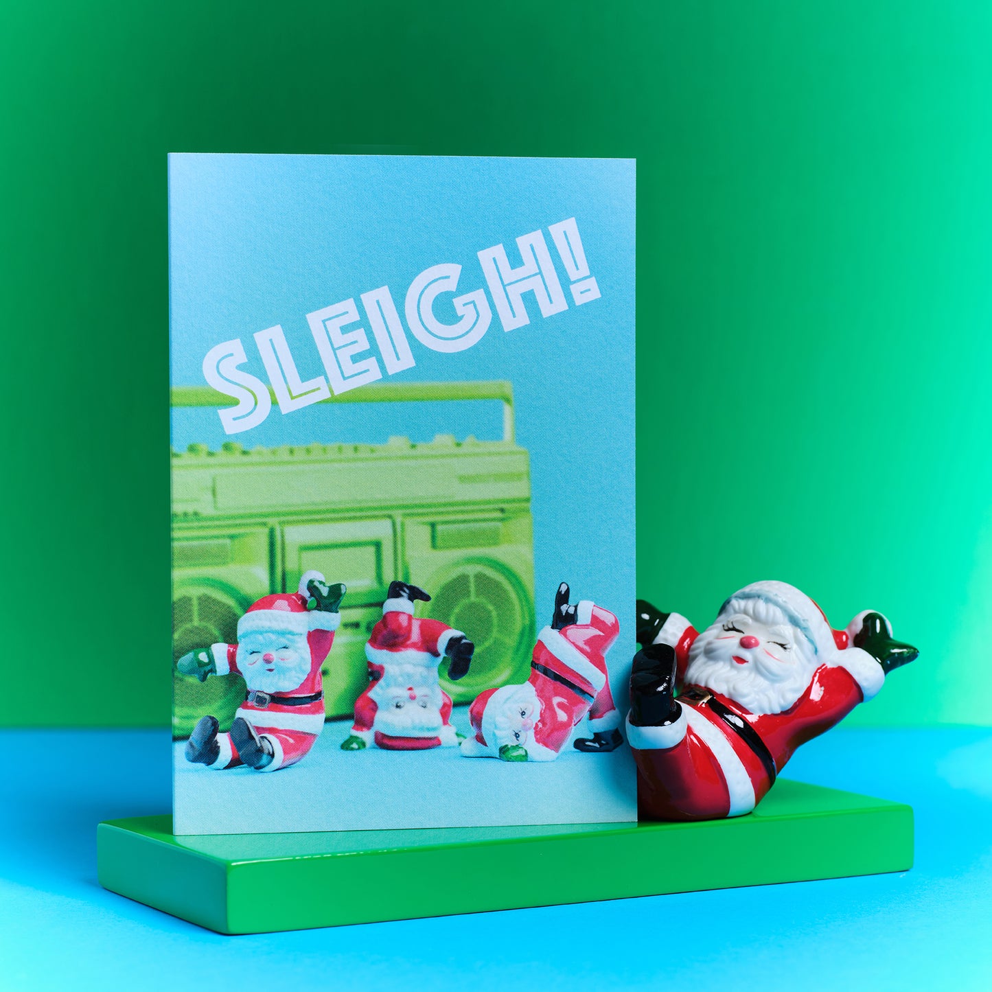 Sleigh Gansta Santa Christmas Card