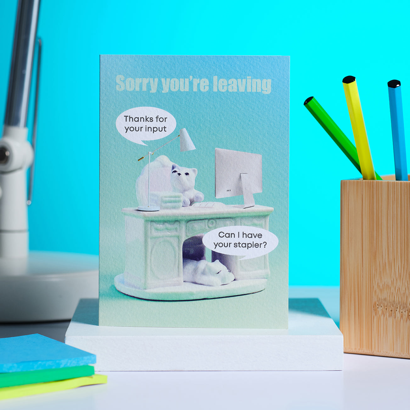 Sorry You're Leaving The Office Funny Greetings Card