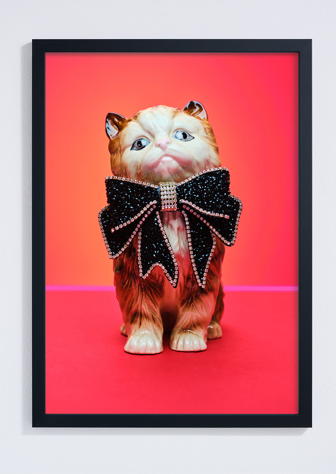 Superstar Cat In Bow Photo Print