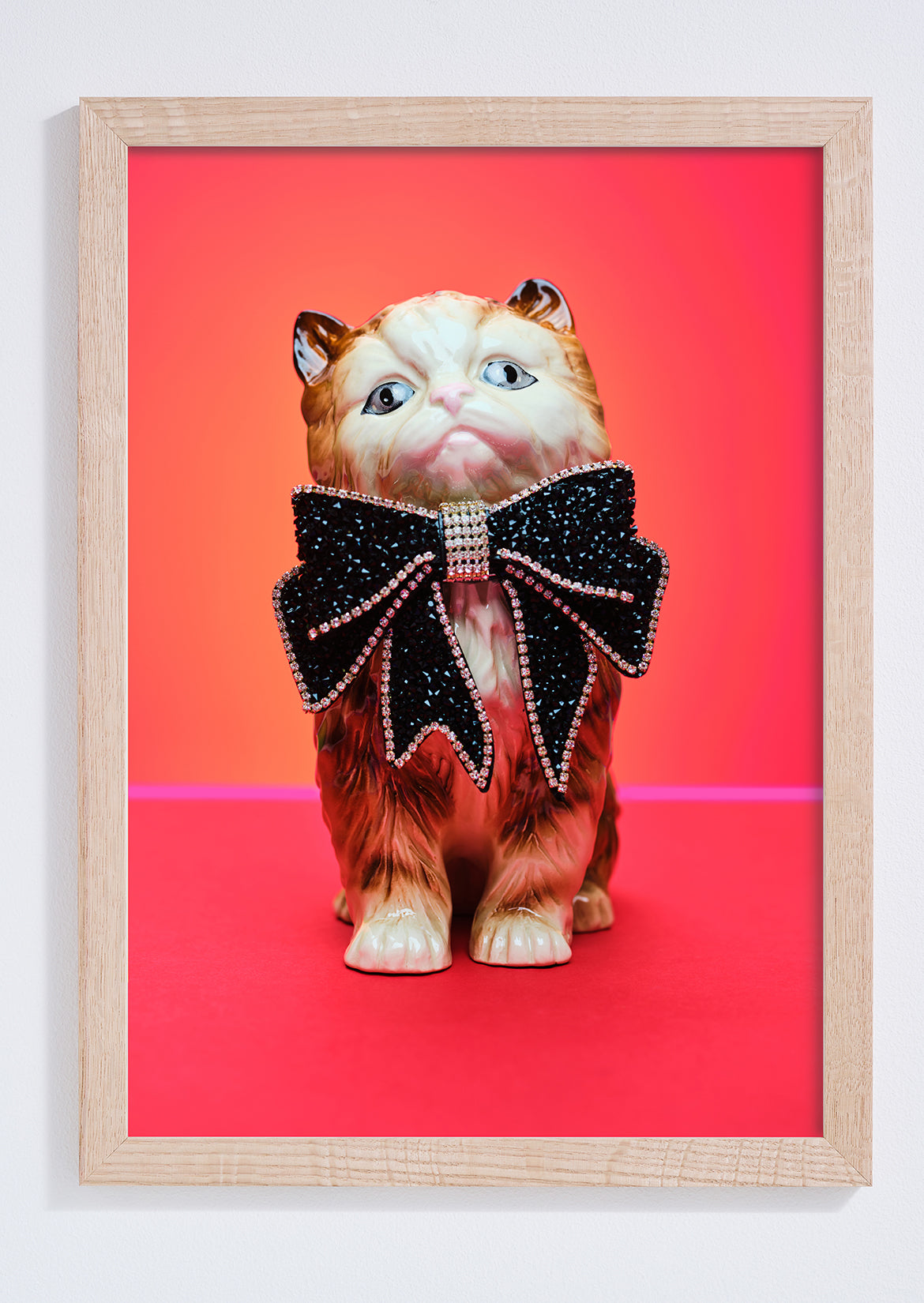 Superstar Cat In Bow Photo Print