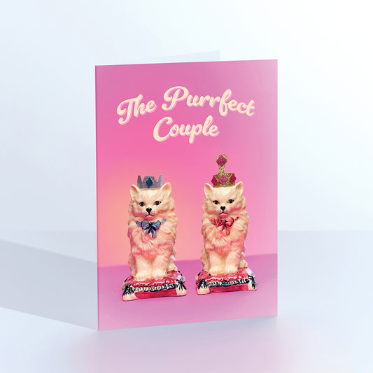 The Purrfect couple love celebrations greetings card