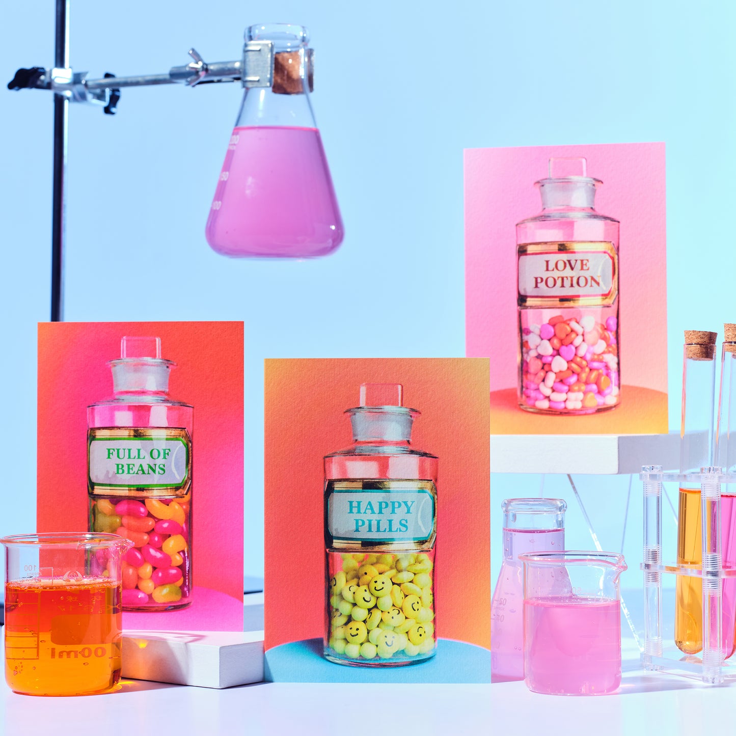 Happy Pills Greetings Card